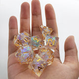 7 delige Resin Dice Set “Crystal Prism Glow”