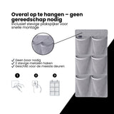 Schoenenkast Hangend - Schoenenzak 6 vakken - Opbergen van Schoenen aan Deur - Schoenenzak Grijs - Oplossing voor rondslingerende schoenen - Hoogwaardige Schoenenkast