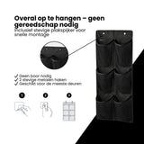 Schoenenkast Hangend - Schoenenzak 6 vakken - Opbergen van Schoenen aan Deur - Schoenenzak Zwart - Oplossing voor rondslingerende schoenen - Hoogwaardige Schoenenkast