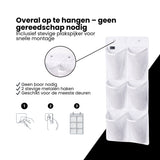 Schoenenkast Hangend - Schoenenzak 6 vakken - Opbergen van Schoenen aan Deur - Schoenenzak Wit - Oplossing voor rondslingerende schoenen - Hoogwaardige Schoenenkast