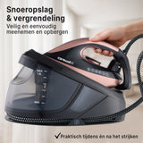 Carewat Stoomstrijkijzer met Stoomgenerator - Goud - 2200W - 1.5L Uitneembare Watertank - 100 g-min Stoomproductie - Keramische Zoolplaat - 3.0 Bar Stoomdruk - Anti-Oververhitting - Geschikt voor alle stoffen