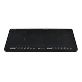 Inductiekookplaat 2-pits – Smart Touch-bediening, Timer, 1800W per Zone – Zwart Kristaloppervlak – Veilige Kookplaat met Kinderslot