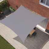 Kopu® Schaduwdoek 5x5 mtr Vierkant Waterdicht 230 gram Zonnedoek - Grijs
