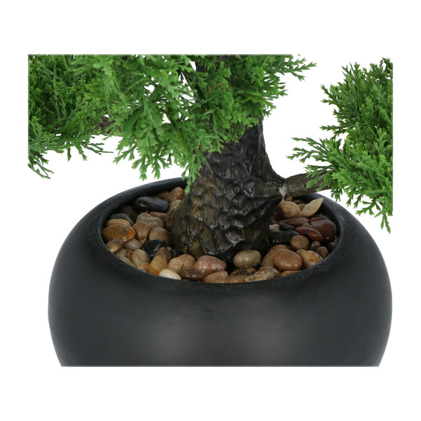 Kopu® Kunstplant Bonsai Ceder 48 cm met zwarte Pot - Bonsai boompje