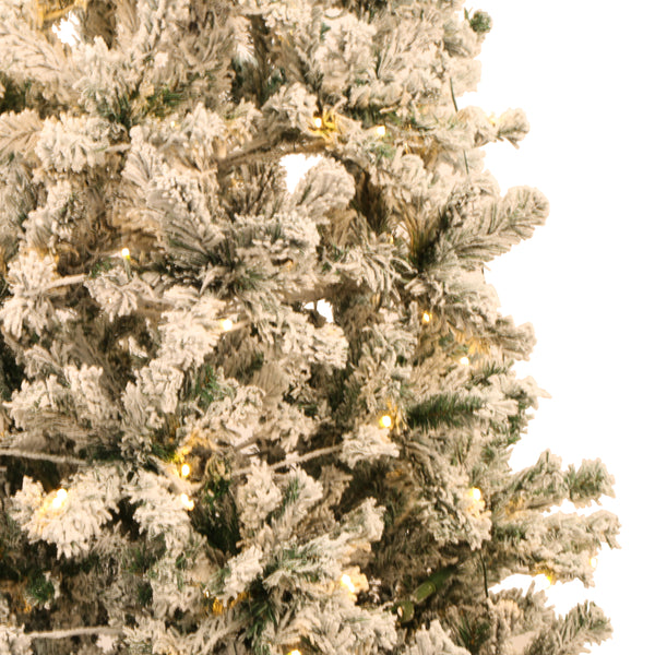 Excellent Trees® Rova Witte Kerstboom met Sneeuw en LED Verlichting ⌀100cm - ↕180cm