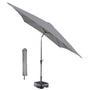Kopu® Altea Parasolset Vierkant 230x230 cm met Hoes - Lichtgrijs