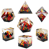 7 delige Resin Dice Set “Eruption Core