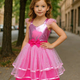 Luxe Barbie Prinsessenjurk Metallic Roze