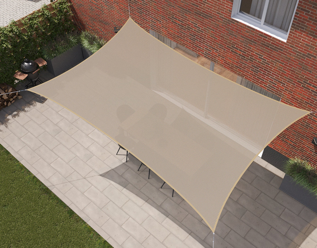 Kopu® Schaduwdoek Rechthoek 280 gram Waterdoorlatend 4x6 m - Beach