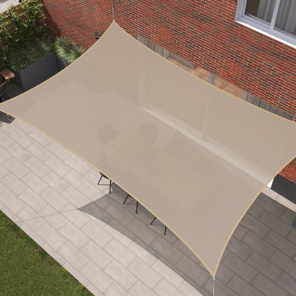 Kopu® Schaduwdoek Rechthoek 280 gram Waterdoorlatend 4x5 m - Beach