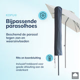 Kopu® Sevilla Parasol Rechthoek 200x300 cm met Hoes en voet - Creme