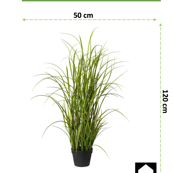 Kopu® Kunstplant Grasplant 120 cm - in zwarte pot - Nepplant