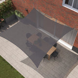 Kopu® Schaduwdoek Vierkant 5x5 m - 280 gram Waterdoorlatend - Grijs