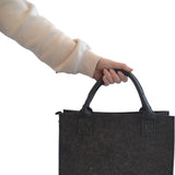 Boodschappentas Vilt - Zwart - 35 x 20 x 28 cm - Vilten tas - Stevige tas - Goodiebag - Shopper - Handtas
