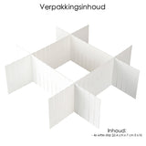 Ladeverdeler - 4 Stuks - Wit