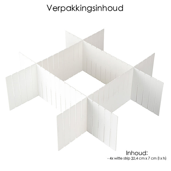 Ladeverdeler - 4 Stuks - Wit