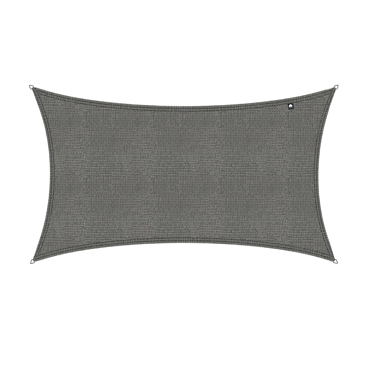 Kopu® Schaduwdoek Rechthoek 280 gram Waterdoorlatend 2x4 m - Grijs
