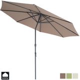Kopu® Valencia Parasol Rond 300 cm met Beschermhoes en Voet - Taupe