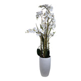 Kopu® Kunstplant Orchidee 160 cm Wit in Hoge Bloempot - Phalaenopsis