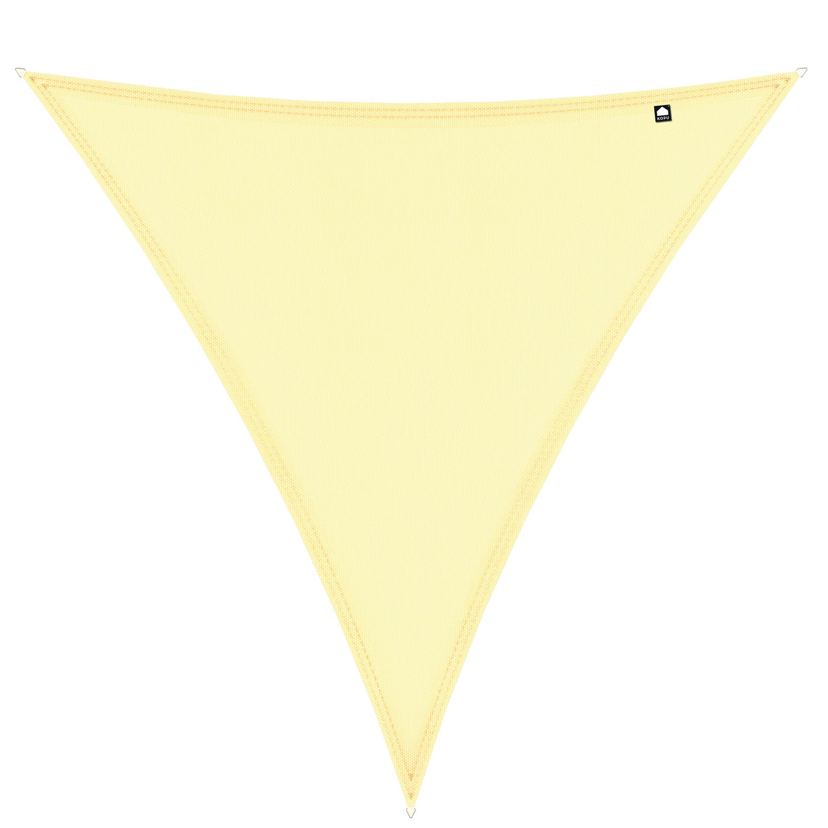 Kopu® Schaduwdoek Driehoek 3,6x3,6x3,6 mtr Waterdicht 230 grams Creme