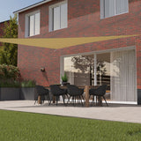 Kopu® Schaduwdoek Driehoek 500x500x710 cm - Waterdicht - 230 grams - Creme