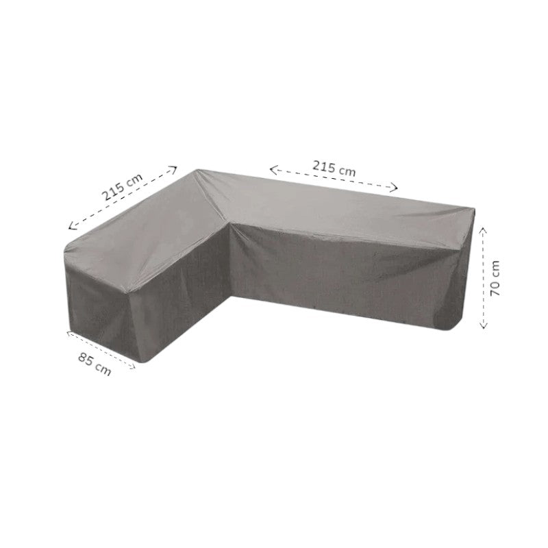 L-vorm Loungeset Hoes - 215x215x85x70 cm – Water & UV-bestendig – Beschermhoes voor Hoekbank – Met Gespen & Opbergzak