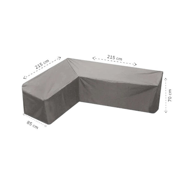 L-vorm Loungeset Hoes - 215x215x85x70 cm – Water & UV-bestendig – Beschermhoes voor Hoekbank – Met Gespen & Opbergzak