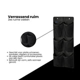 Schoenenkast Hangend - Schoenenzak 6 vakken - Opbergen van Schoenen aan Deur - Schoenenzak Zwart - Oplossing voor rondslingerende schoenen - Hoogwaardige Schoenenkast