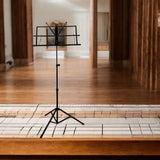 Muziekstandaard Inklapbaar & Verstelbaar - Zwart - 140 cm - Bladmuziek houder - Lessenaar voor Bladmuziek