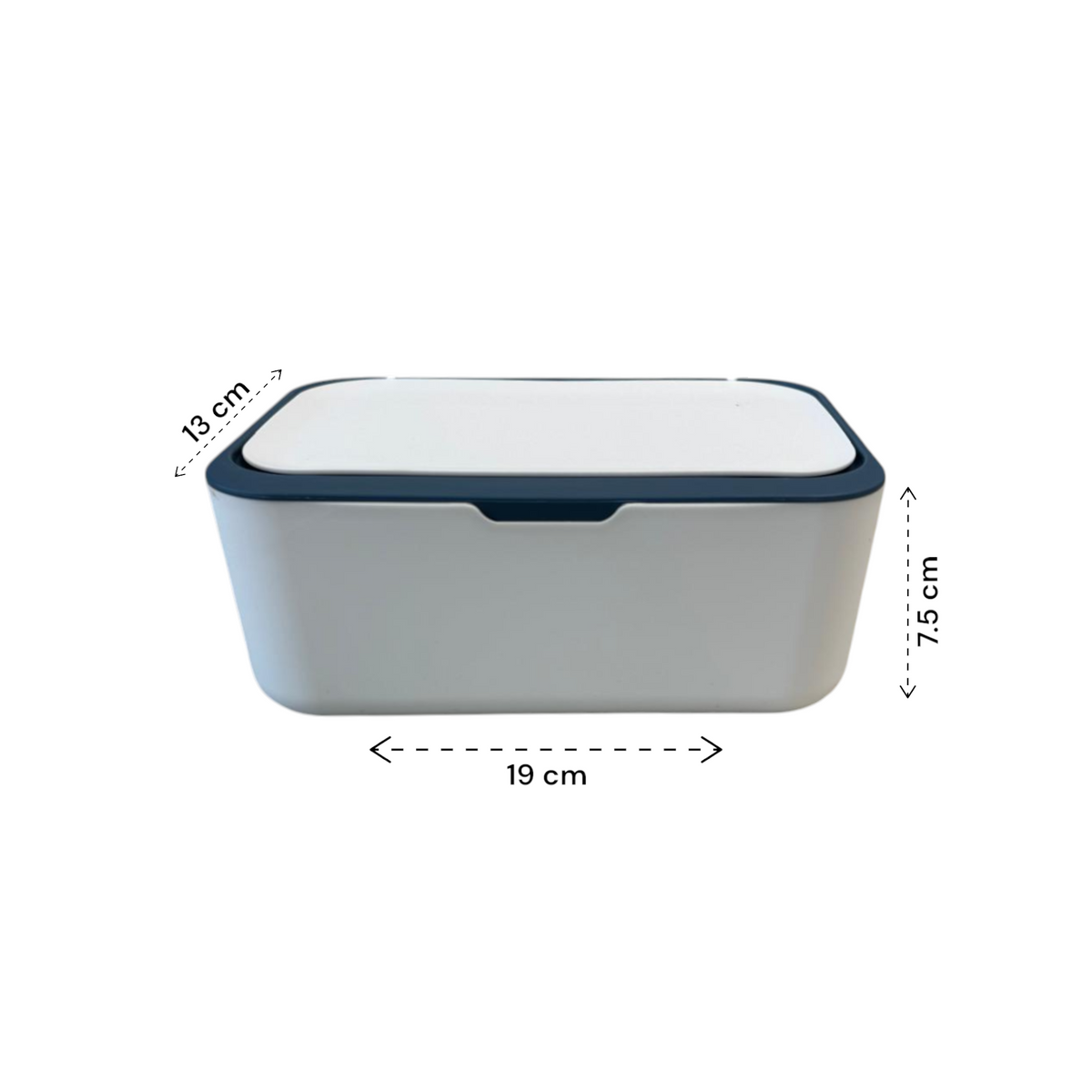 Billendoekjes Houder - Wit/Blauw - Billendoekjesdoos - Tissuedoos - Tissuebox - Billendoekjesbox