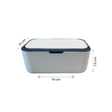 Billendoekjes Houder - Wit/Blauw - Billendoekjesdoos - Tissuedoos - Tissuebox - Billendoekjesbox