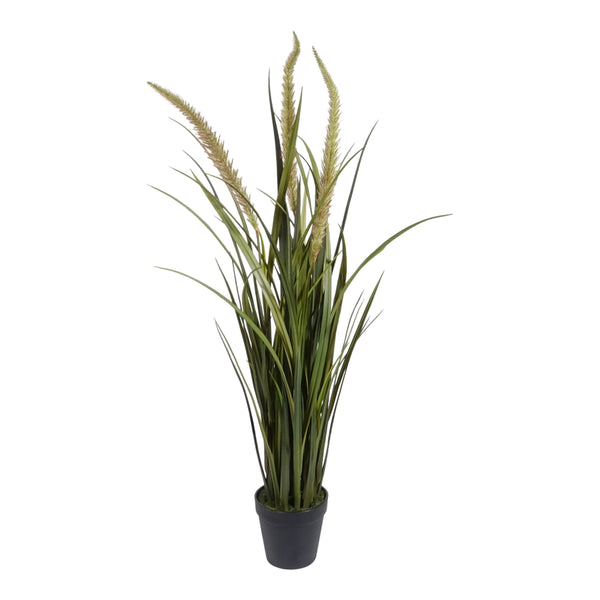 Kopu® Kunstplant Miscanthus 90 cm - 3 pluimen - in zwarte pot