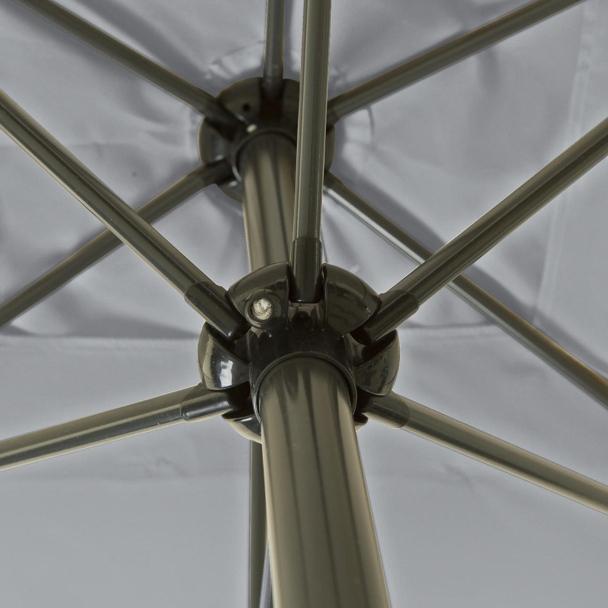 Kopu® Malaga Parasol Vierkant 200x200 cm met Knikarm - Lichtgrijs