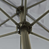 Kopu® Malaga Parasol Vierkant 200x200 cm met Knikarm - Lichtgrijs