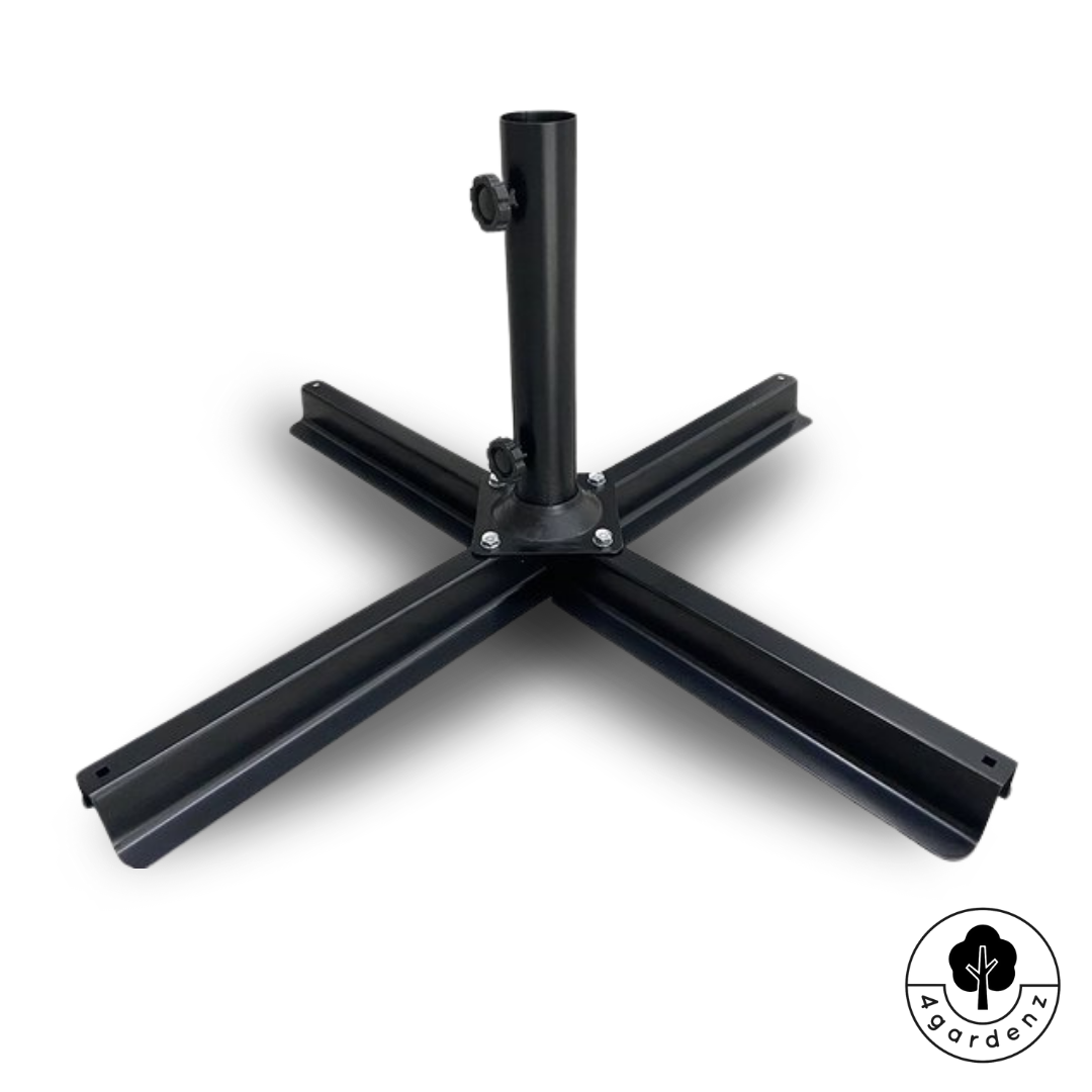 4gardenz® Parasol Kruisvoet voor Verzwaringstegels 77x77x31 cm - Zwart