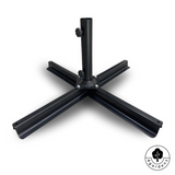 4gardenz® Parasol Kruisvoet voor Verzwaringstegels 77x77x31 cm - Zwart