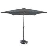 Kopu® Altea Parasolset Vierkant 230x230 cm met Hoes en Voet - Grijs
