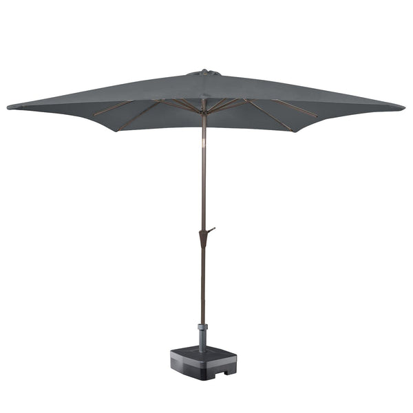Kopu® Altea Parasolset Vierkant 230x230 cm met Hoes en Voet - Grijs