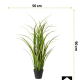 Kopu® Kunstplant Grasplant 90 cm - in zwarte pot - Nepplant