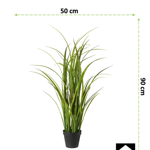 Kopu® Kunstplant Grasplant 90 cm - in zwarte pot - Nepplant