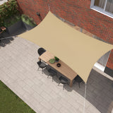 Kopu® Schaduwdoek Rechthoek 2x4 m Waterdicht - Zonnedoek - Zand