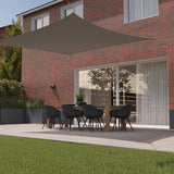 Kopu® Schaduwdoek 5x5 mtr Vierkant Waterdicht 230 gram Zonnedoek - Grijs