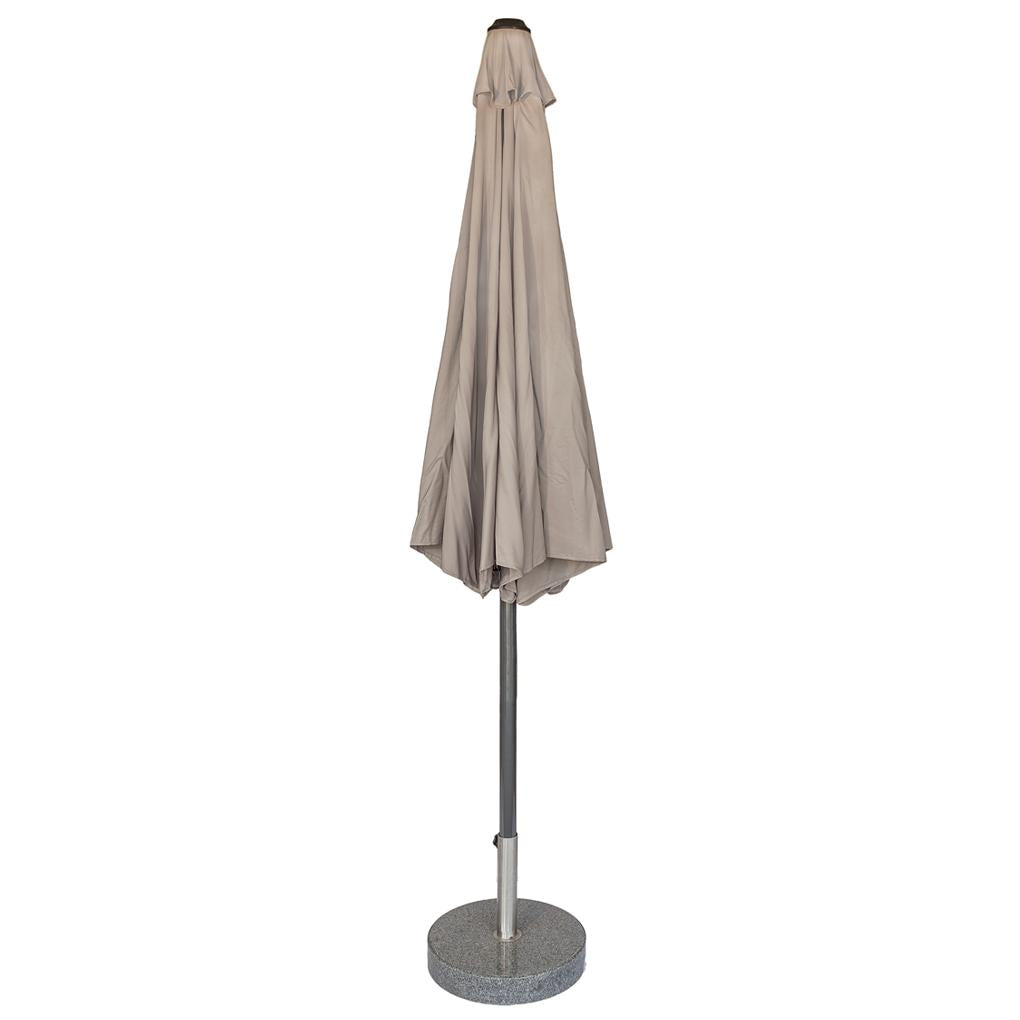 Kopu® Calma Taupe - Stevige Ronde Aluminium Parasol doorsnede 300 cm