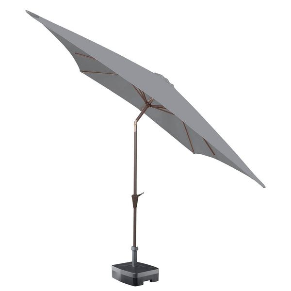 Kopu® Malaga Parasol Vierkant 200x200 cm met Knikarm - Lichtgrijs