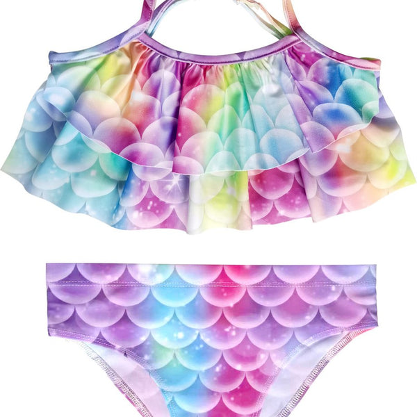 Zeemeerminstaart met bikini verkleed set Blauw, Paars en Roze met MONOVIN