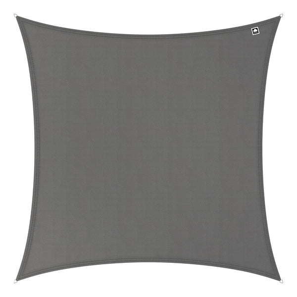 Kopu® Schaduwdoek Vierkant  4x4 m - 280 gram Waterdoorlatend - Grijs