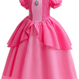 Princess Peach verkleed jurk voor kinderen