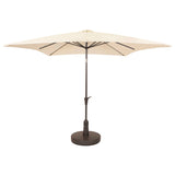 Kopu® vierkante parasol Malaga 200x200 cm met voet - Naturel