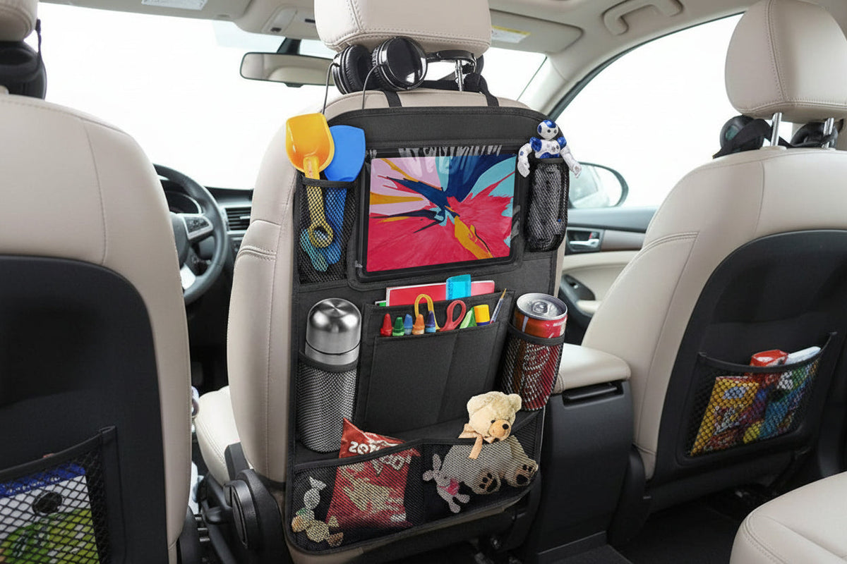 Flokoo Autostoel Organizer Voor Kinderen - Opbergsysteem Auto - Zwart