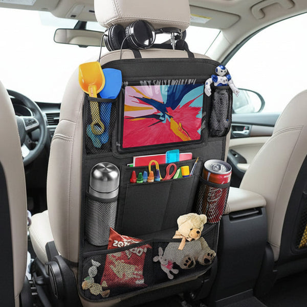 Flokoo Autostoel Organizer Voor Kinderen - Opbergsysteem Auto - Zwart